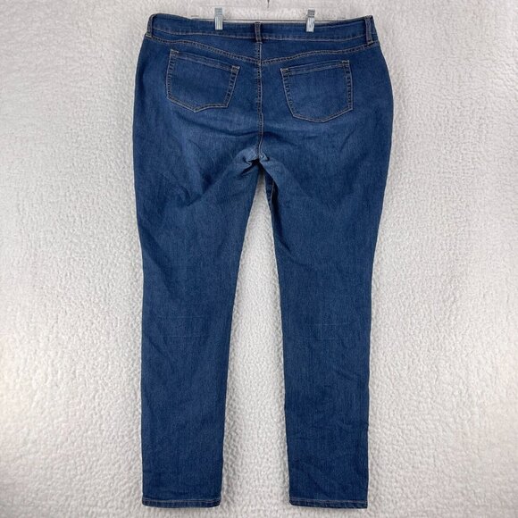 Torrid Blue Denim Skinny Leg Jeans Womens Mid-Rise Medium Wash Casual Size‎ 16 - Picture 11 of 15